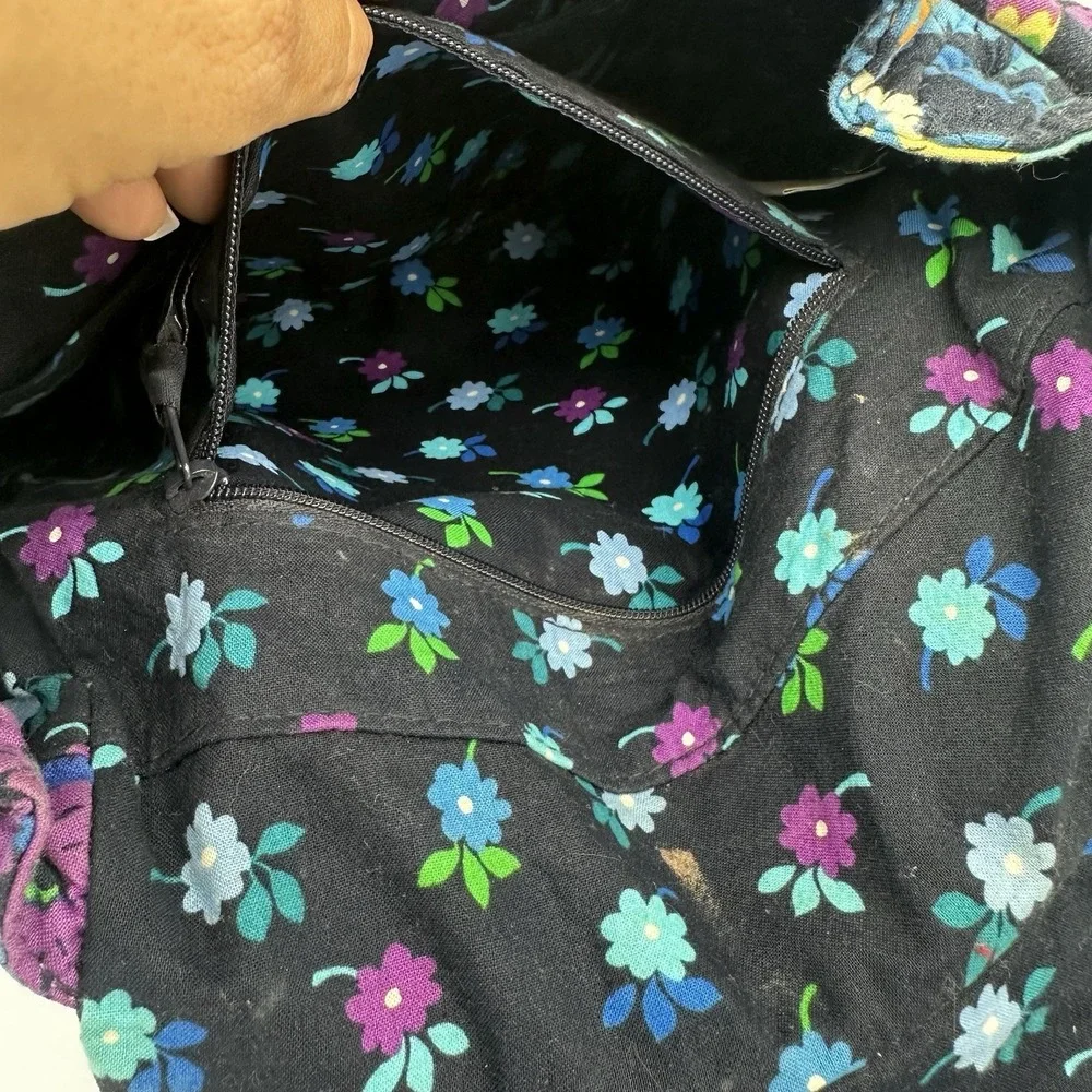 EUC - Vera Bradley convertible backpack to purse  midnight blues pattern 12